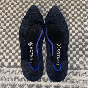 Rothy's Black and Blue Sparkly Women's Flats